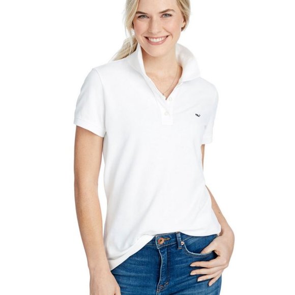 Vineyard Vines Tops - NWT Vineyard Vines Coastal Pique Polo White XL